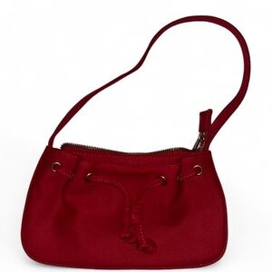 Brandy Melville Red Denim Shoulder Strap Bag